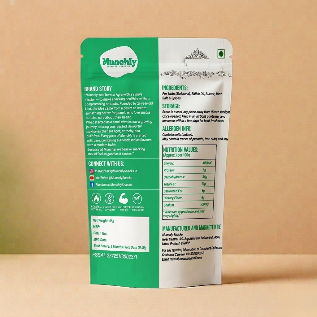 Munchly Mint Magic Makhana (45g)