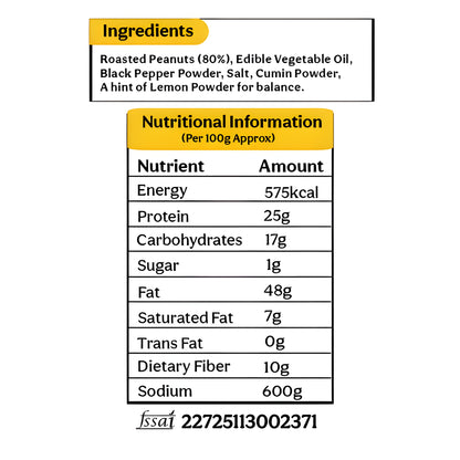 Munchly Black Pepper Peanuts | Roasted, Not Fried