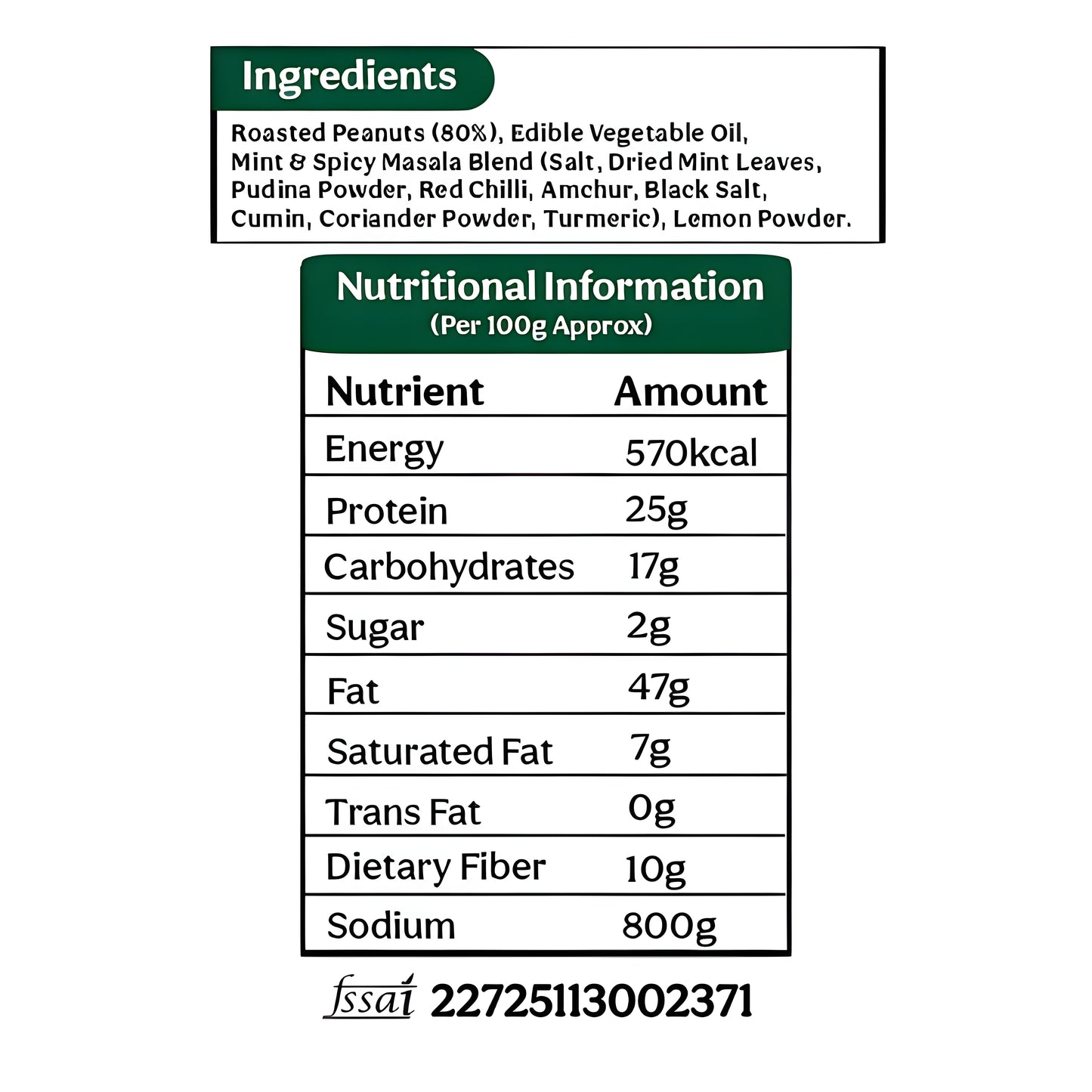 Munchly Mint Chatpata Peanuts | Roasted, Not Fried