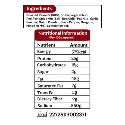 Munchly Peri Peri Peanuts | Roasted, Not Fried