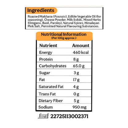 Makhana – Cheese & Herbs | Roasted, Not Fried