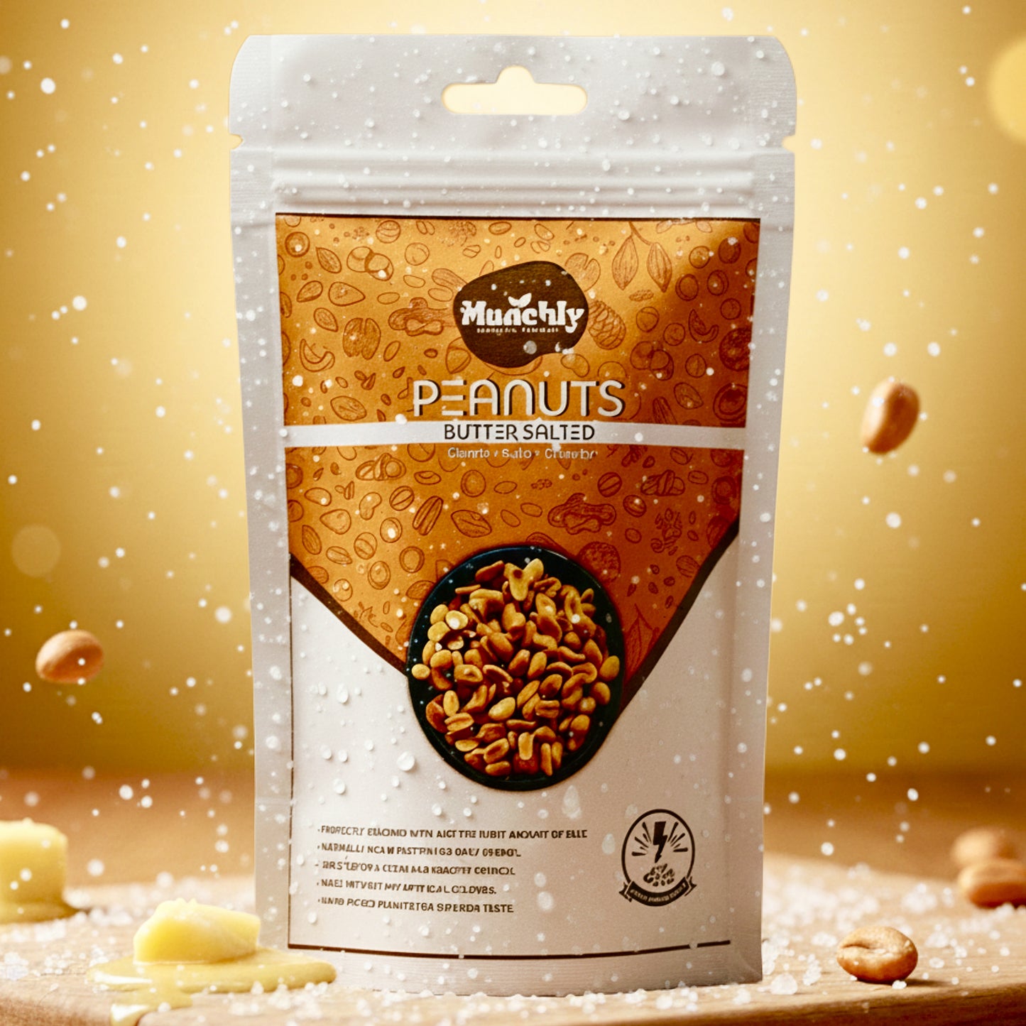 Munchly Classic Butter Salted Peanuts | Roasted, Not Fried