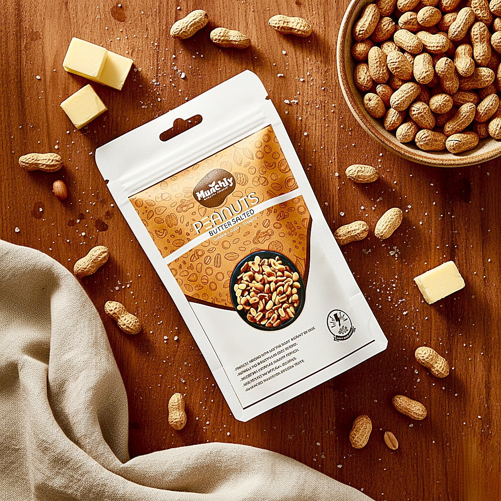 Munchly Classic Butter Salted Peanuts | Roasted, Not Fried