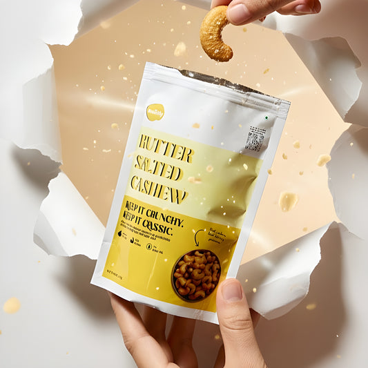 Munchly Butter Salted Cashews | Roasted, Not Fried